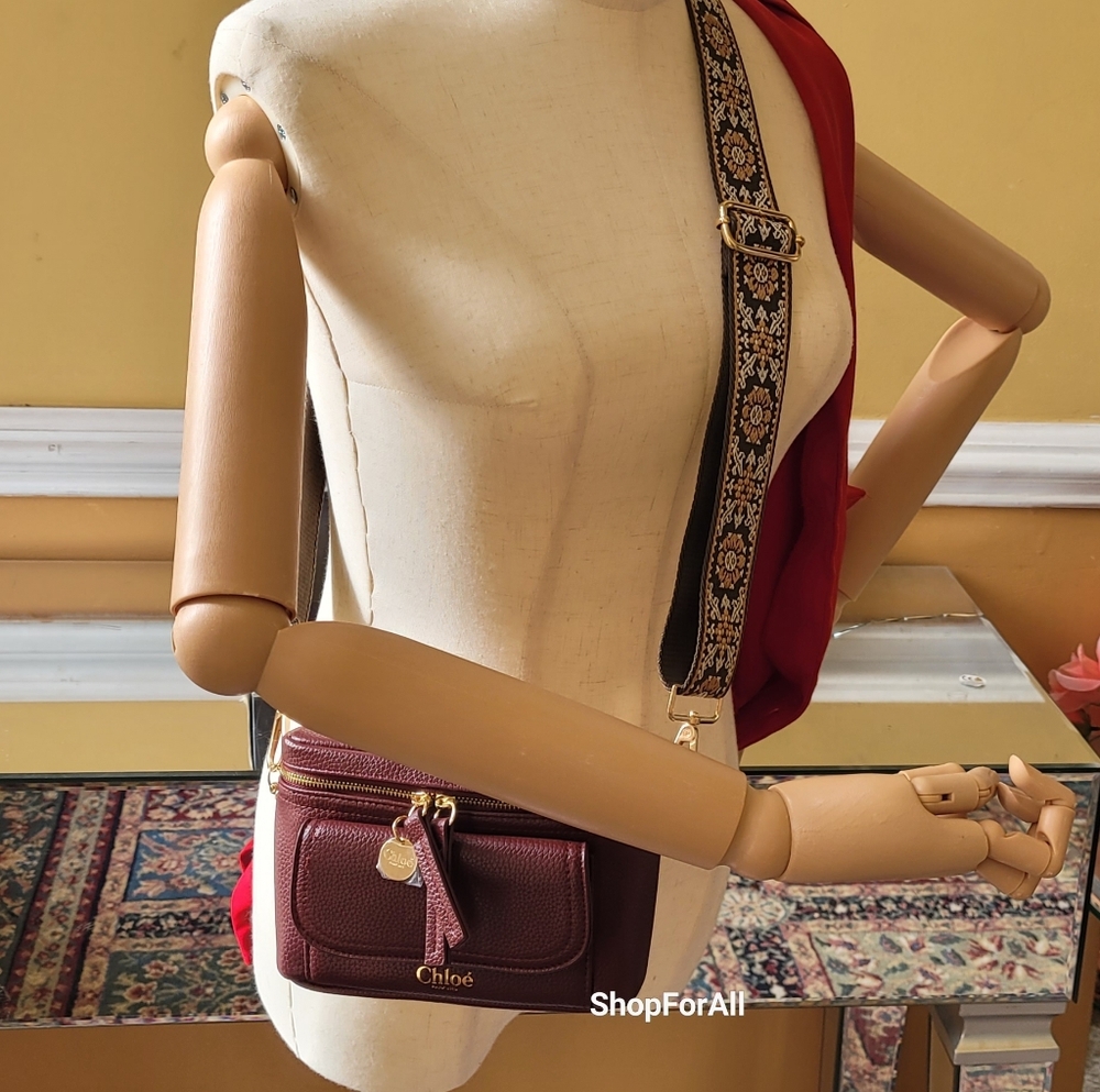 Chloe Burgundy Crossbody Bag - Picture 11 of 15